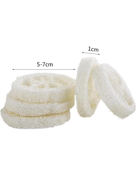 10 Rodajas de Luffa Natural Kopida para Jabón Exfoliante