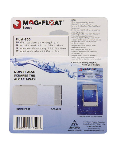 Limpiador Magnético de Acuario Gulfstream AGU350LG Grande