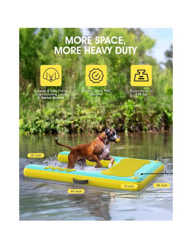 Rampa Flotante para Perros Lesotc 111.76 x 91.44 cm Antideslizante