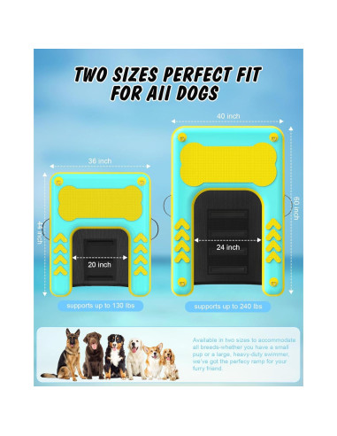 Rampa Flotante para Perros Lesotc 111.76 x 91.44 cm Antideslizante