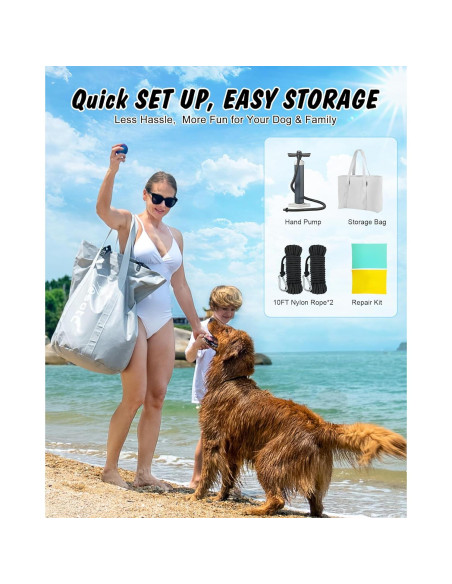 Rampa Flotante para Perros Lesotc 111.76 x 91.44 cm Antideslizante