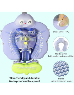 Flotador de Natación para Bebés Mambobaby con Dosel Solar 2