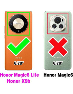 Funda Cartera Asuwish para Honor Magic 6 Lite 5G - Negro 2