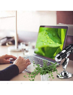 Microscopio Digital USB Meichoon 1600X 3-en-1 con Soporte 2