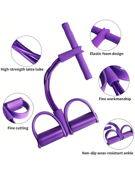 Banda de Resistencia Fitness Tictoyo 4 Tubos Tirador Tobillo