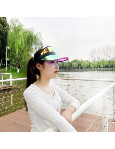 Paquete de 5 Gorras Visera Coloridas para Mujeres - Ajustables