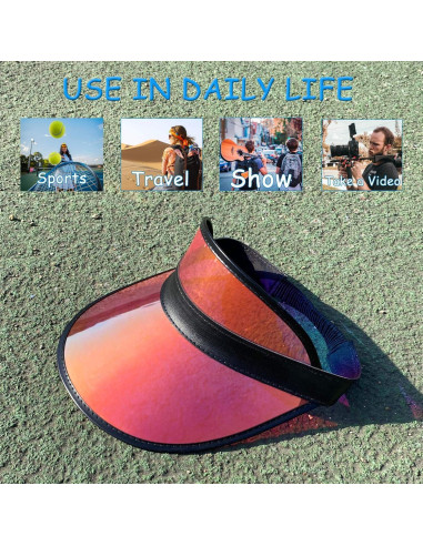 Paquete de 5 Gorras Visera Coloridas para Mujeres - Ajustables