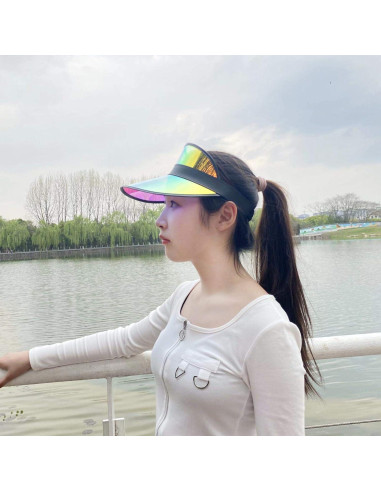 Paquete de 5 Gorras Visera Coloridas para Mujeres - Ajustables