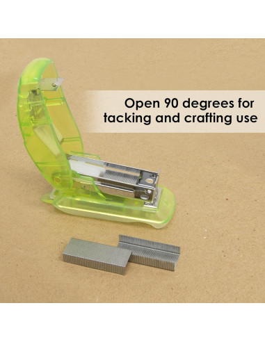 Grapadora Mini BAZIC con 500 Grapas Estándar y Removedor