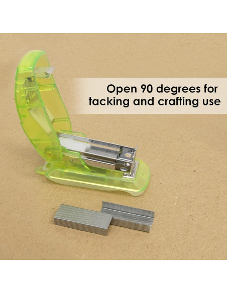 Grapadora Mini BAZIC con 500 Grapas Estándar y Removedor