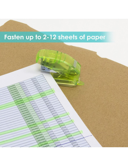 Grapadora Mini BAZIC con 500 Grapas Estándar y Removedor