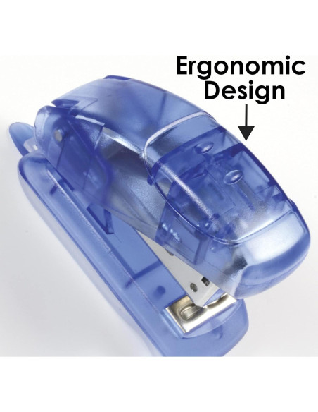 Grapadora Mini BAZIC con 500 Grapas Estándar y Removedor