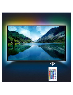 Kit de Retroiluminación LED inShareplus 1m con Control Remoto 16 Colores