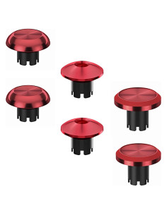 Palancas de metal Ceozon para controlador PS5 Edge 6 en 1 rojas