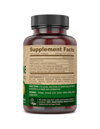 Glucosamina Vegana DEVA 90 Tabletas con MSM y CMO