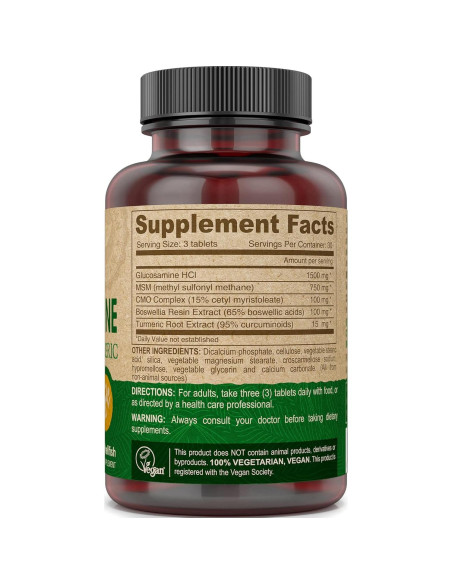 Glucosamina Vegana DEVA 90 Tabletas con MSM y CMO