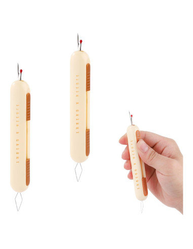 2 Piezas Enhebrador de Agujas y Descosedor NQEUEPN Amarillo