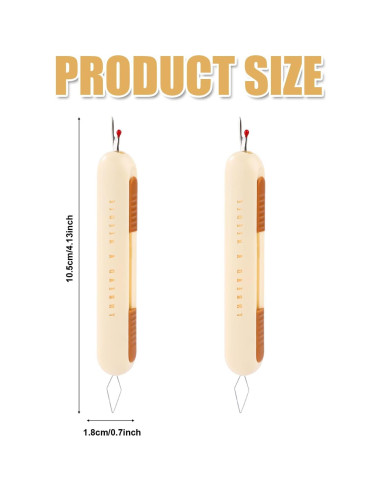 2 Piezas Enhebrador de Agujas y Descosedor NQEUEPN Amarillo