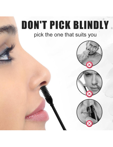 12 Cortadores de Vello Nasal 2 en 1 PEUTIER Negro