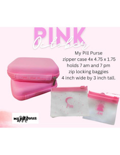 Billetera organizadora de pastillas rosa AM PM HomeBeautyGarden 2