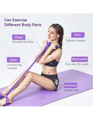 Bandas de Resistencia Ujicde - 4 Tubos para Ejercicio Fitness