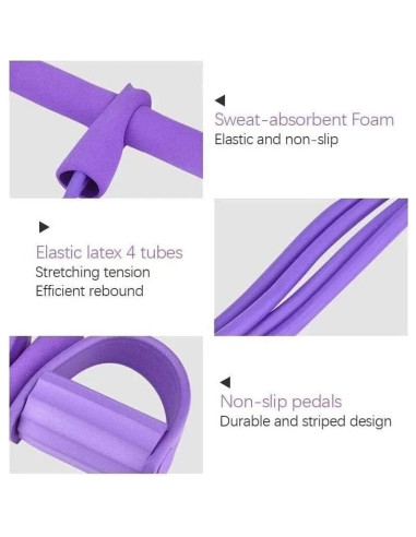 Bandas de Resistencia Ujicde - 4 Tubos para Ejercicio Fitness