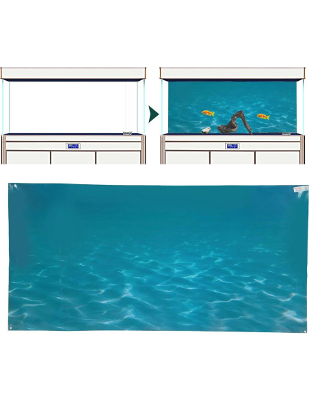 Calcomanía de Fondo de Acuario PVC Zerodis 61x30 cm