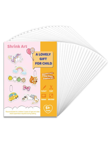 Kit de 52 Hojas de Plástico Encogido Rawskro 20x14.5 cm