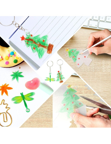 Kit de 52 Hojas de Plástico Encogido Rawskro 20x14.5 cm