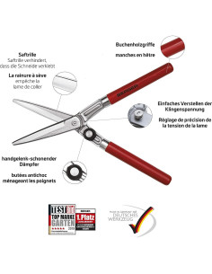 Tijera de Topiaria BERGER 2510 con Mango de Madera 45 cm 2