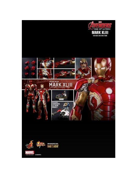 Figura Coleccionable Iron Man Mk XLIII Hot Toys 30 cm LED