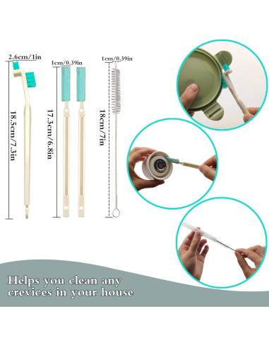 Conjunto de 9 Cepillos de Limpieza ELEMGULY para Grietas