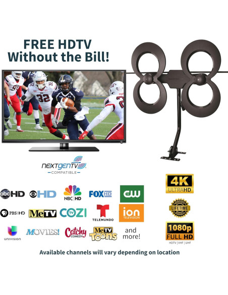 Antena de TV ClearStream 4MAX Completo - Rango 70+ millas Antena de TV ClearStream 4MAX Completo - Rango 70+ millas
