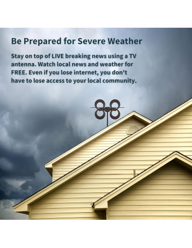 Antena de TV ClearStream 4MAX Completo - Rango 70+ millas