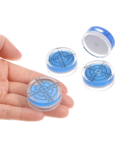 4 Niveles de Burbuja Redondos Kozelo 32mm Azul Mini