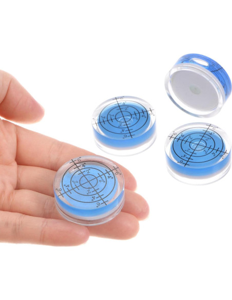 4 Niveles de Burbuja Redondos Kozelo 32mm Azul Mini