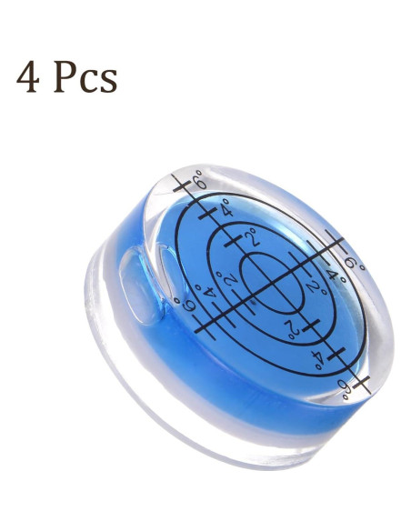 4 Niveles de Burbuja Redondos Kozelo 32mm Azul Mini