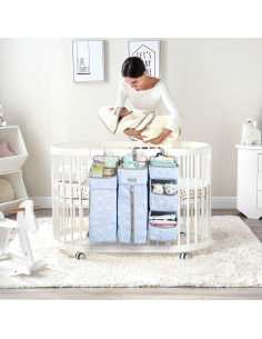 Organizador de Pañales Colgante Orzbow Azul 7 Compartimentos 2