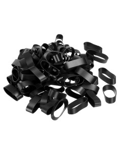 Bandas de Silicona PATIKIL 100pcs 2.29cm Antideslizantes Negras