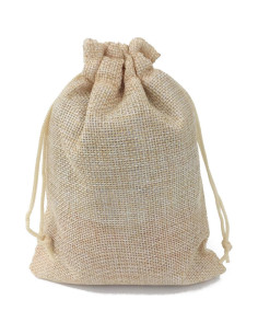 Bolsas de Regalo de Yute Crema Gold Fortune - 50 Paquetes 5x7 2