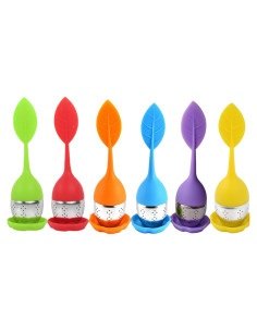 Paquete de 6 Infusores de Té Dwwffer de Silicona y Acero Inoxidable