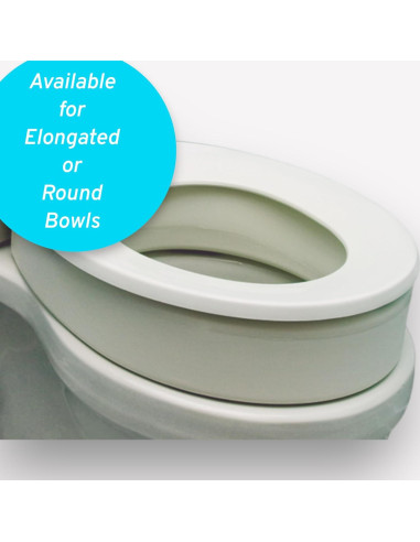 Elevador de Asiento de Inodoro Alargado Suministro Médico 8.9 cm