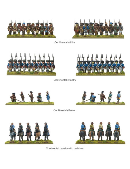 Miniaturas Pintables Warlord Games Ejército Continental 28mm Miniaturas Pintables Warlord Games Ejército Continental 28mm