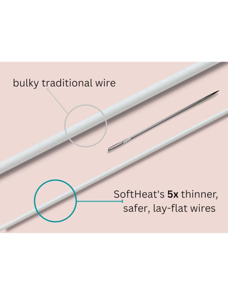 Almohadilla Eléctrica Calentada SoftHeat Individual Blanca 96.5x190.5cm