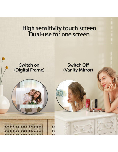 Marco de Foto Digital 10.1" ThankVip K106 Espejo Redondo 32GB