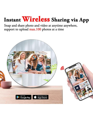 Marco de Foto Digital 10.1" ThankVip K106 Espejo Redondo 32GB