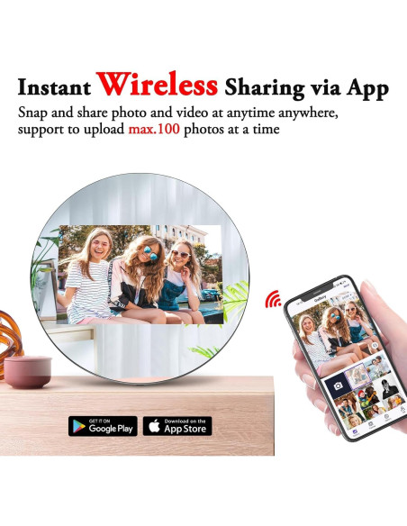 Marco de Foto Digital 10.1" ThankVip K106 Espejo Redondo 32GB