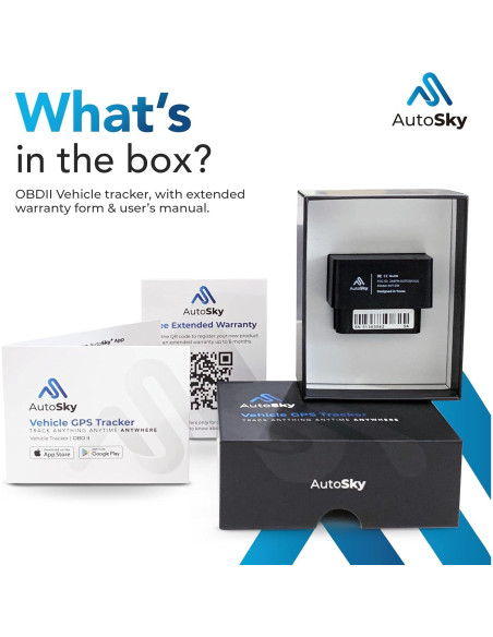 Rastreador GPS AutoSky OBDII 4G LTE AVT-210 para Vehículos