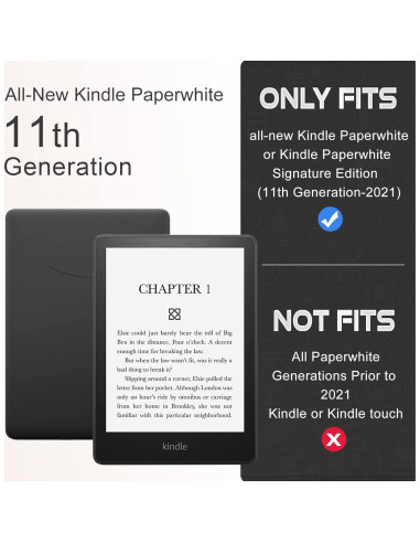 Funda CoBak para Kindle Paperwhite 11 Gen - Gris Violeta