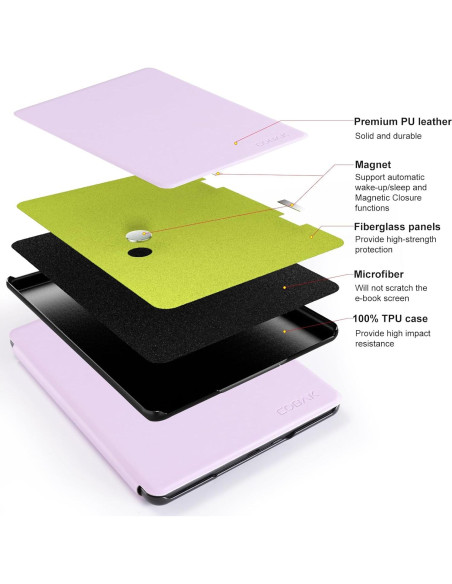 Funda CoBak para Kindle Paperwhite 11 Gen - Gris Violeta